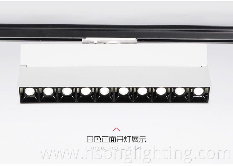 Popular design surface mounted light cob led magnetic track light systems 10w 5 heads for office